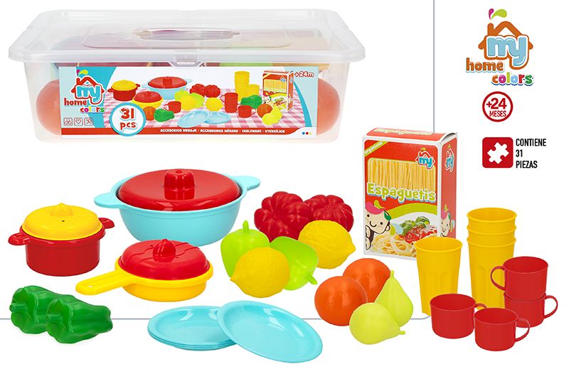 MY HOME-MALETIN ACCESORIOS COCINA & COMIDAS-31 UDS