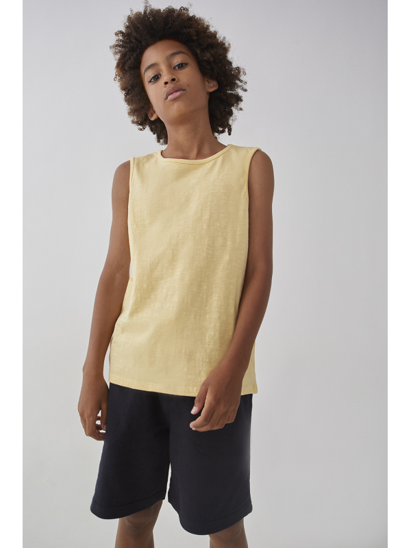 Camiseta de tirantes niño color vainilla Street Monkey | Básica verano | 2 a 16 años