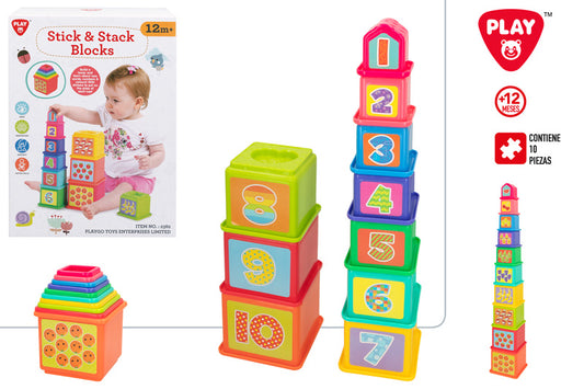 Bloques Stick & Stack Apilables (+12 Meses) Playgo