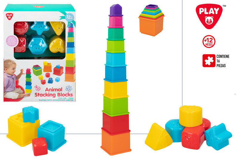 Juego de Bloques Apilables Animales (+12 Meses) Playgo