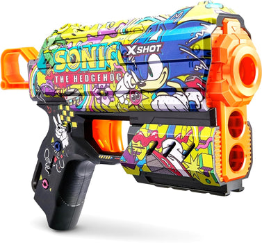 Pistola X-shot Sonic Skins Flux, 8 Dardos 18'3x32x5'3cm - Modelos Surtidos