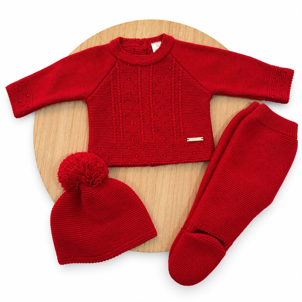 Conjunto de Primera Puesta Rojo para Bebé | 00 a 6 Meses