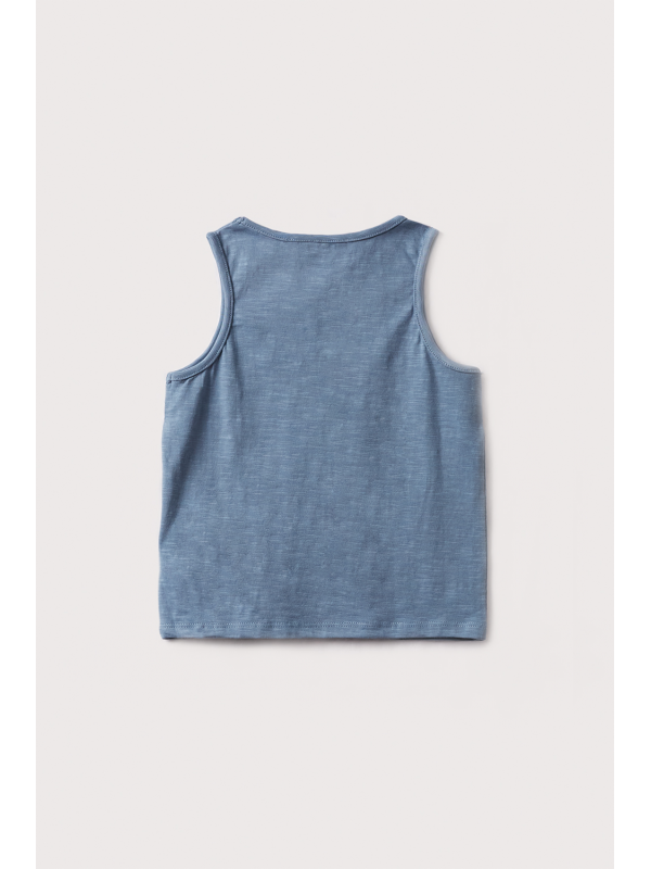 Camiseta de tirantes niño color azul pardo Street Monkey | Básica verano | 2 a 16 años
