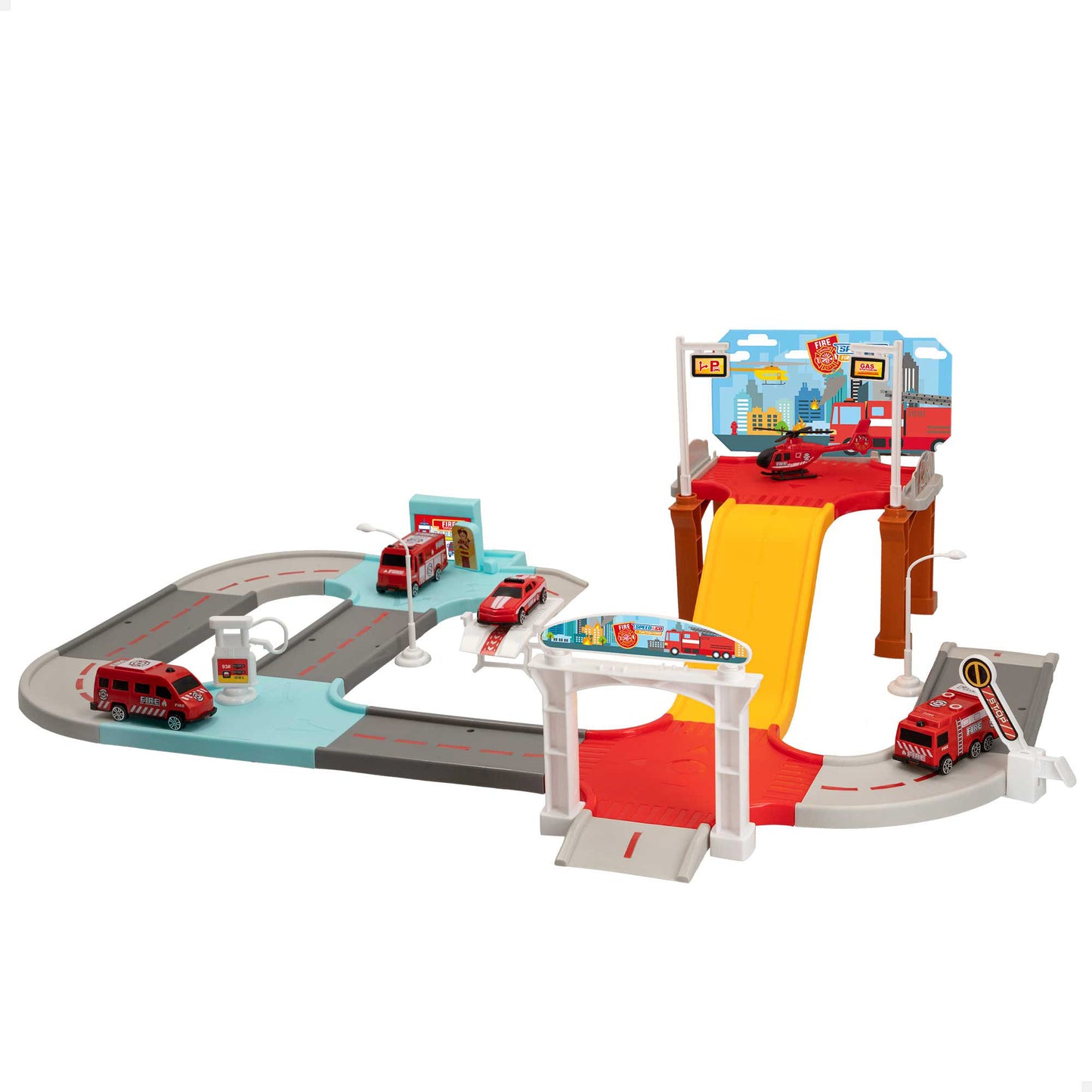 Estación de Bomberos con 5 Vehículos de Emergencia Speed & Go