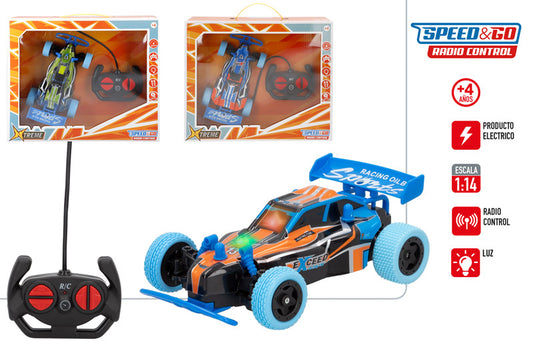 Coche Radiocontrol 1:14 con Luz (3 Modelos Surtidos) Speed & Go