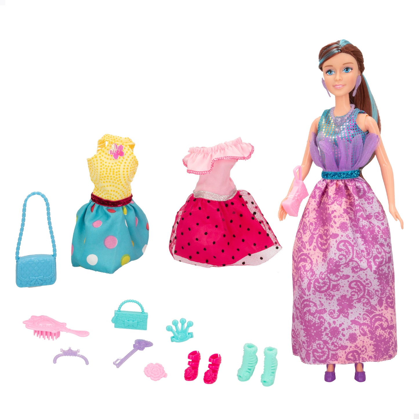 Muñeca Fashion 30 cm con Ropa y Accesorios (2 Modelos Surtidos)Isabella