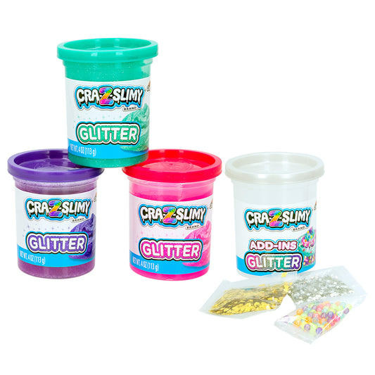 Pack 4 Botes de Slime Glitter Cra-Z-Slimy