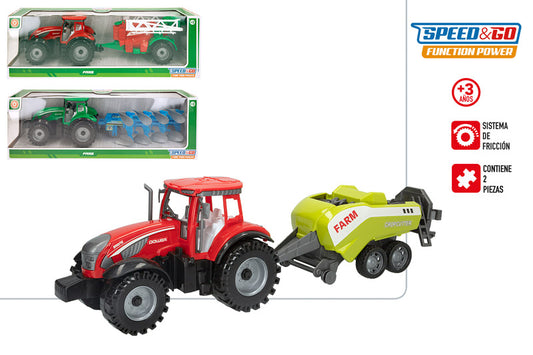 Tractor de Granja 43 cm con Fricción Speed&Go