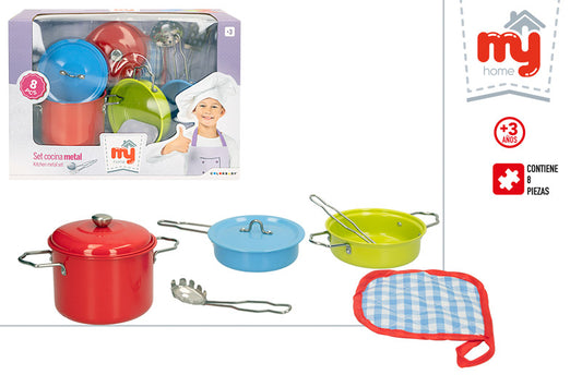 Set de Cocina de Metal 8 Piezas (+3 Años) 🍳✨ My Home