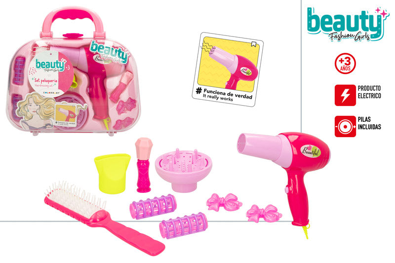 Set de Belleza con Secador Eléctrico Infantil 💄✨ Beauty