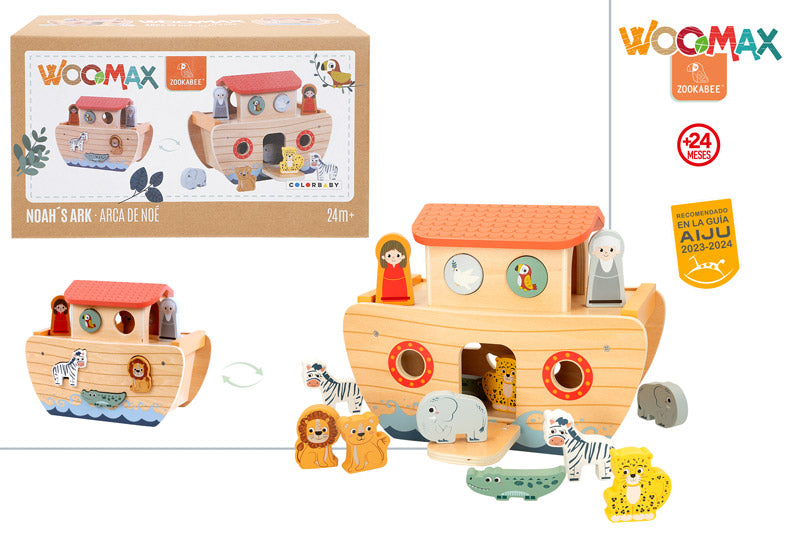 Arca de Noé de Madera con Animales (+24 Meses) Woomax Zookabee