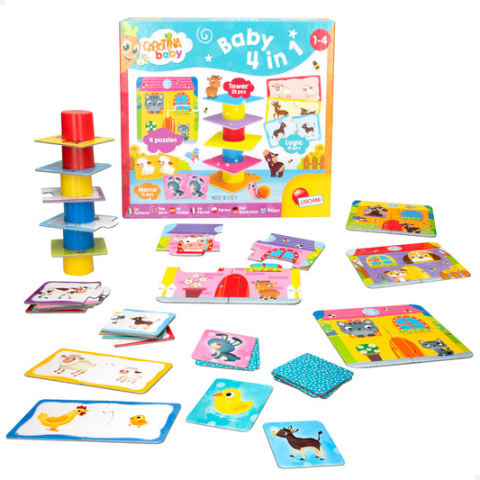 CAROTINA BABY - PUZZLE + JUEGOS INFANTILES 4 EN 1 +12M