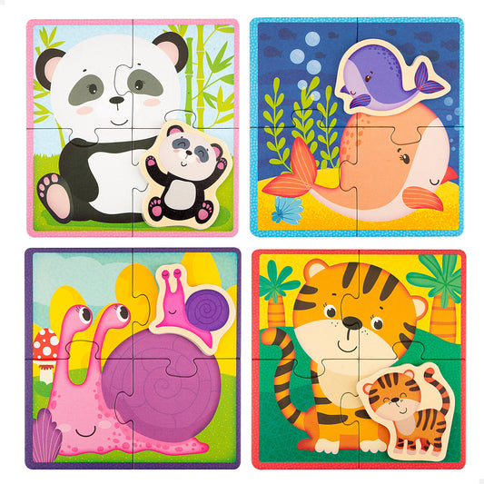 MONTESSORI - PUZZLE MADERA ANIMALES +12M