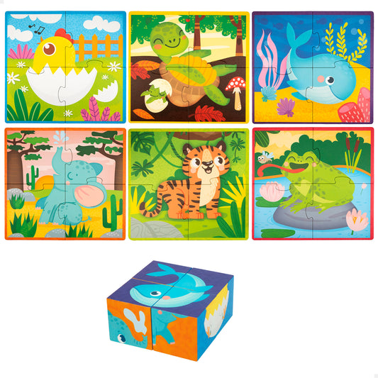 MONTESSORI - PUZZLE CUBOS 2 EN 1 +12M
