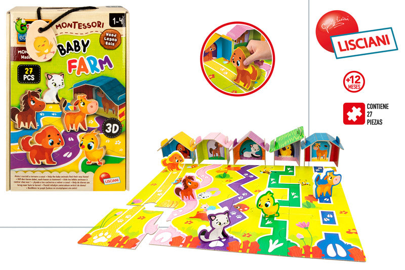 Puzzle Cubos 2 en 1 (+12 meses) 🧩🌿 Montessori –  Ref. 47609