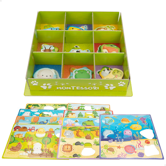 MONTESSORI - JUEGO CAJAS DE ANIMALES +12M