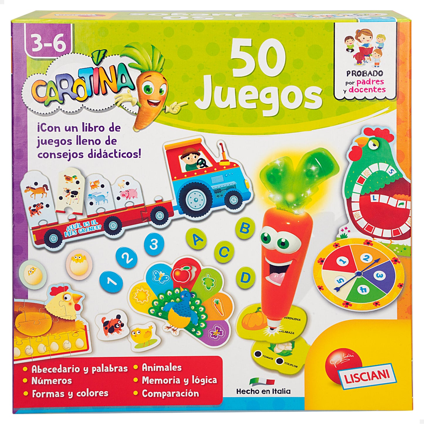 CAROTINA - SET 50 JUEGOS EDUCATIVOS +3A - ELECTRONICO