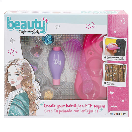 MY BEAUTY-CREA TU PEINADO C/LENTEJUELAS - 2/S
