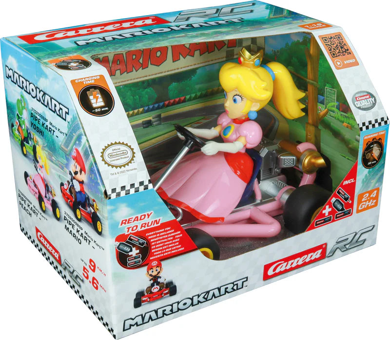 Mario Kart™ Pipe Kart Peach 2,4GHz RC – Coche Radiocontrol 21 cm | Carrera