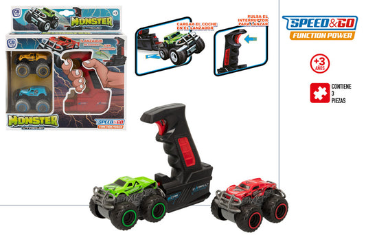 Lanzador con 2 Coches de Metal (2 modelos surtidos) SPEED&GO