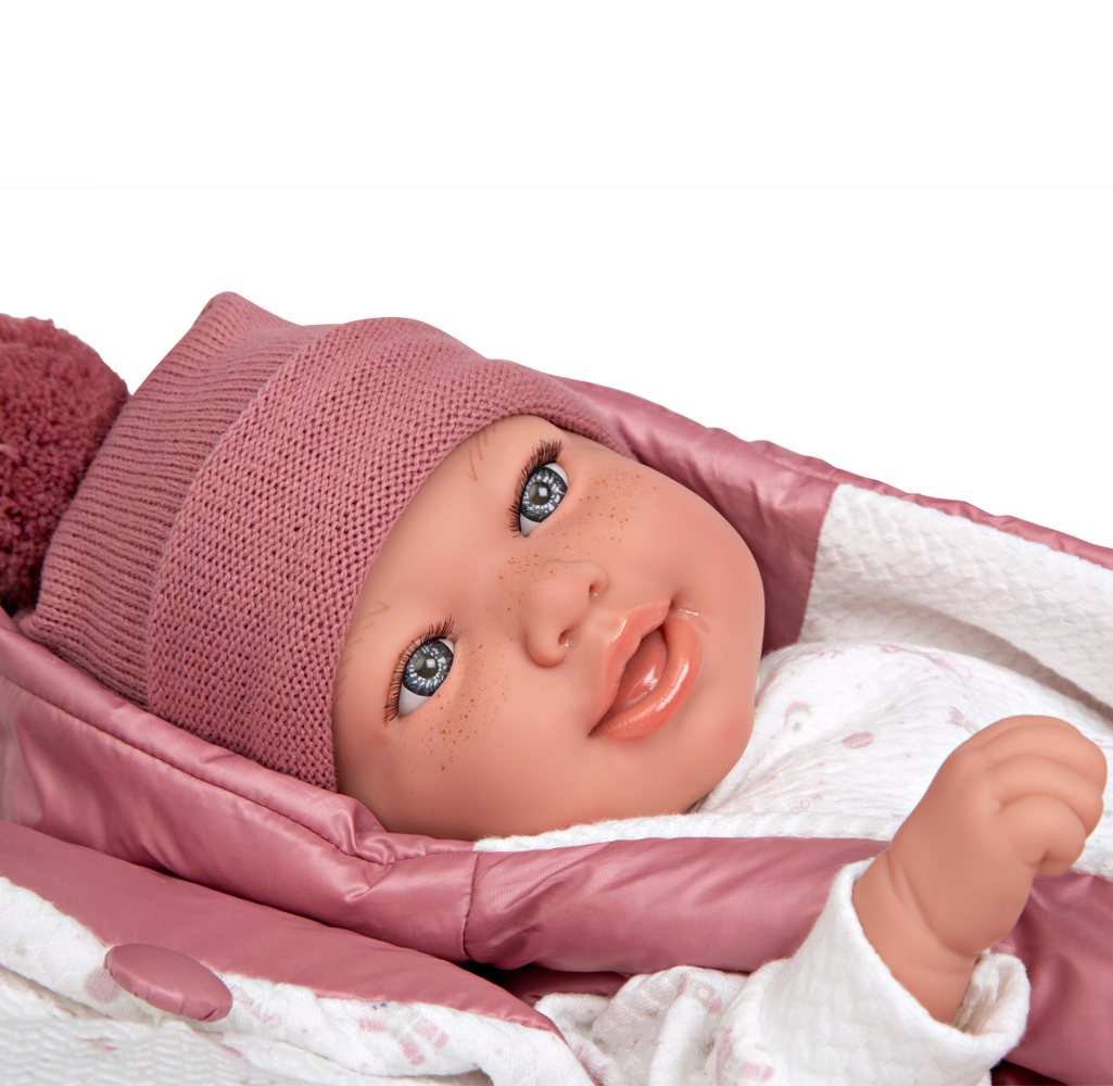 Muñeca con Peso Elegance Adi con Mochila – 45 cm (Ref. 65376) 🎒👶