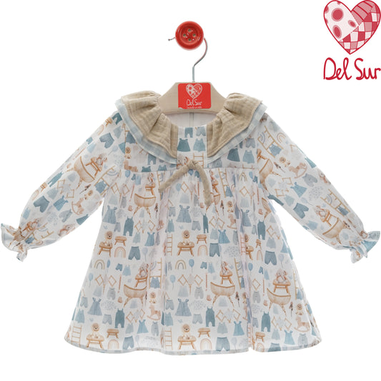 Vestido bebé niña familia Ovillo | Del Sur 3-36 meses 🎀✨