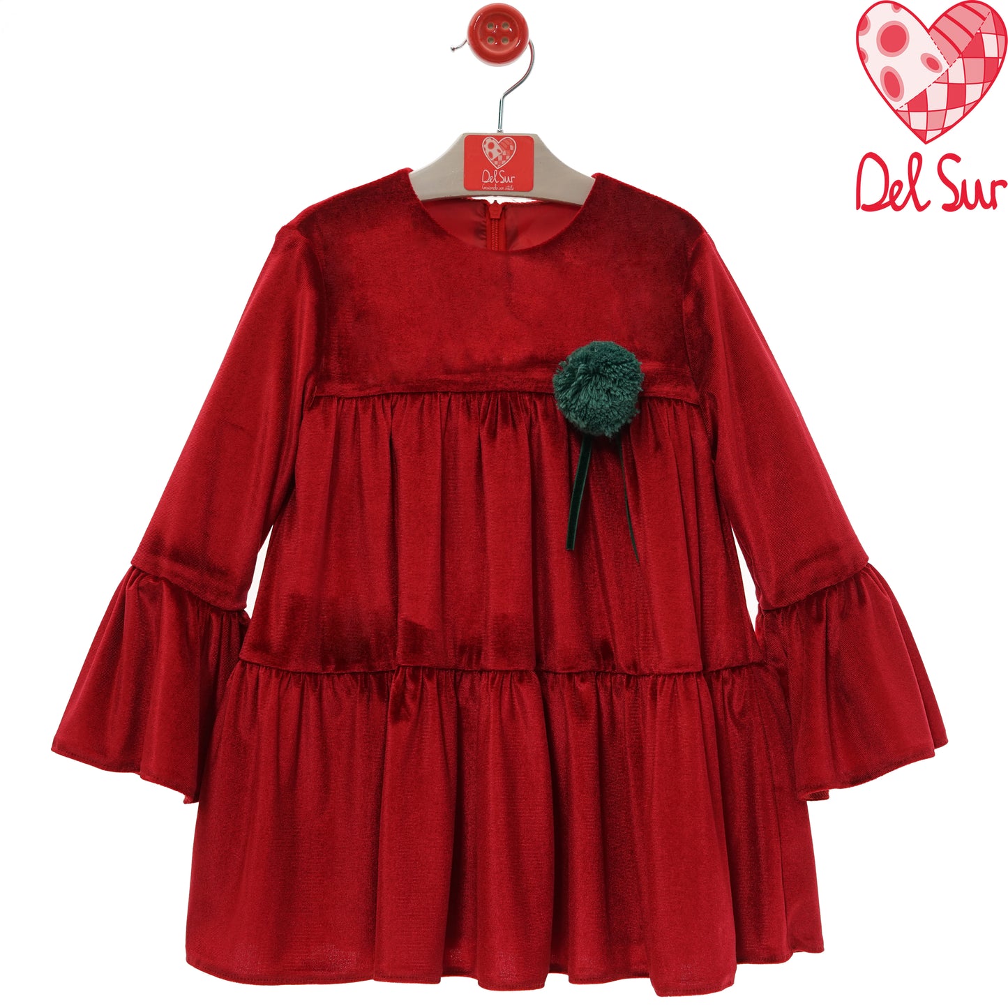 Vestido niña Charlestón niña colección navidad marca Del Sur tallas 2-6 años