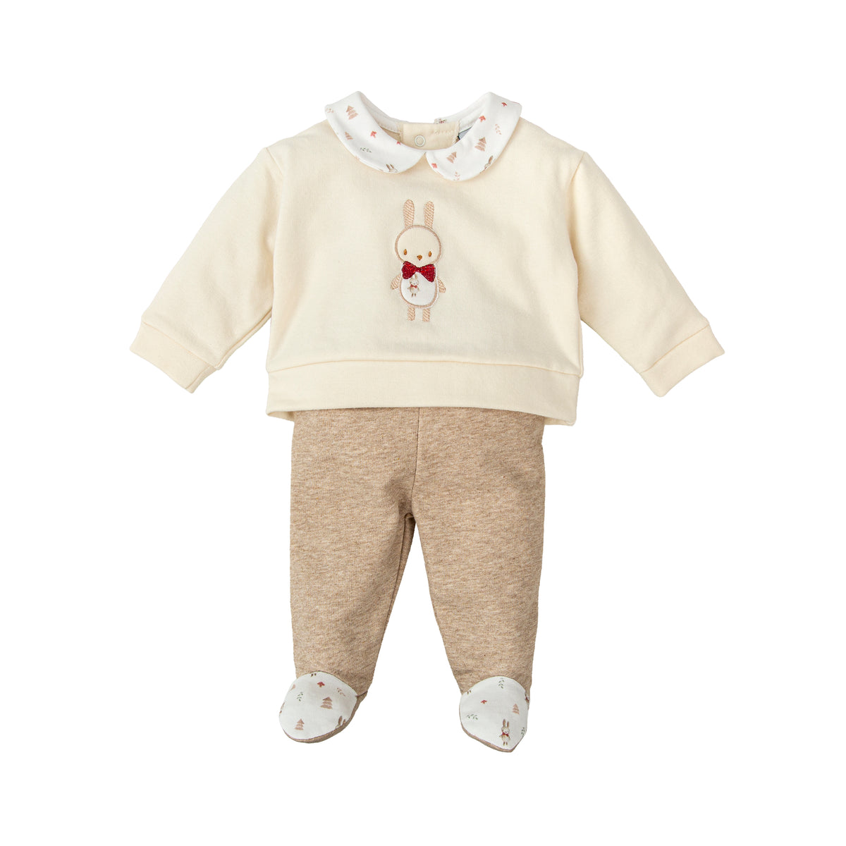Conjunto de Felpa con Polaina Bebé Niño Huella Babidú | 0 a 6 Meses