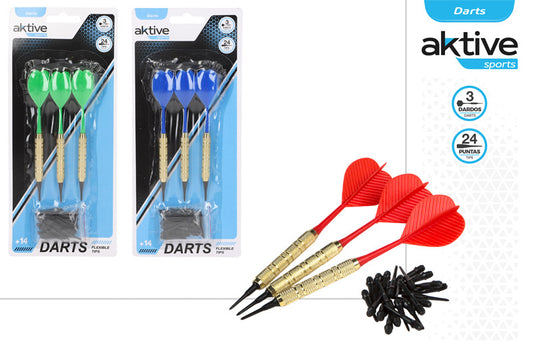 Set 3 Dardos con 24 Puntas (Modelos Surtidos) AKTIVE