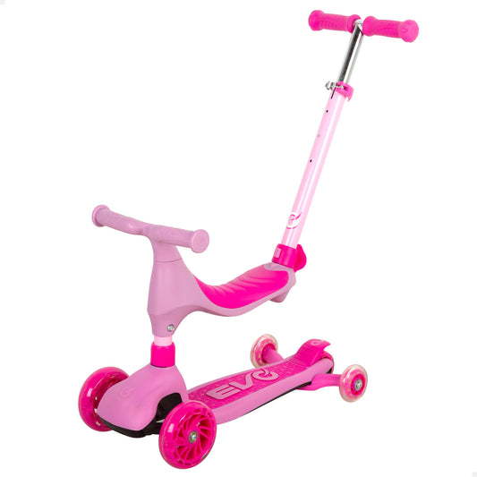 EVO-SCOOTER & RIDE ON 4 EN 1 - ROSA +24M