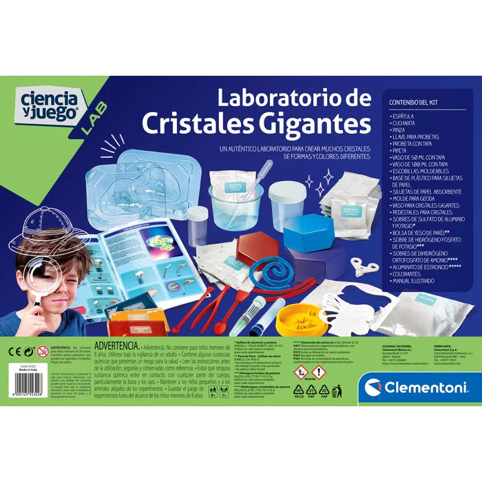 Laboratorio de Cristales Gigantes – Kit científico para crear geodas y cristales luminosos | 8+ años