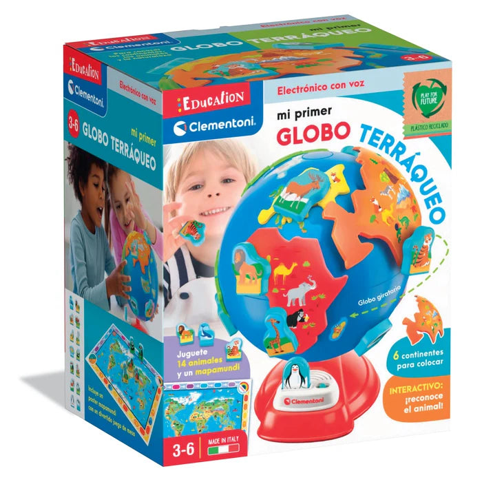 Globo Terráqueo Preescolar – Globo Interactivo con Animales 3-6 años | Clementoni