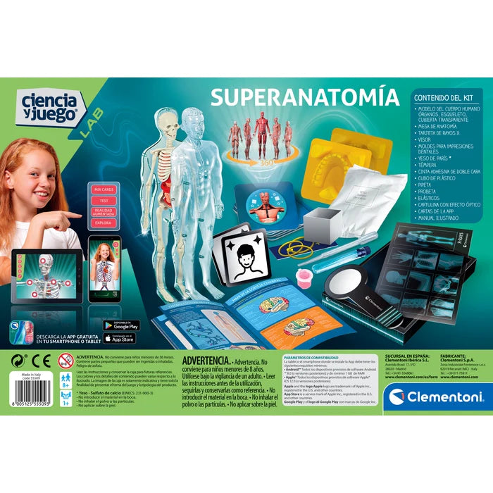 Superanatomía – Juego científico con esqueleto, órganos y realidad aumentada | 8+ años