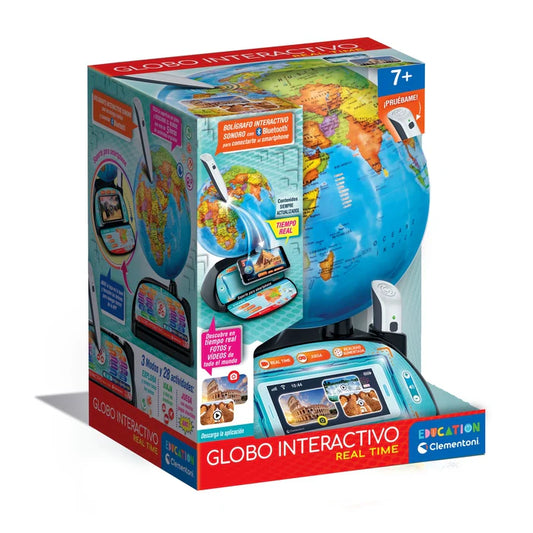 Globo Interactivo Real Time – Exploramundo con App y Boli Inalámbrico 6-10 años | Clementoni
