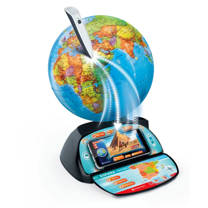 Globo Interactivo Real Time – Exploramundo con App y Boli Inalámbrico 6-10 años | Clementoni