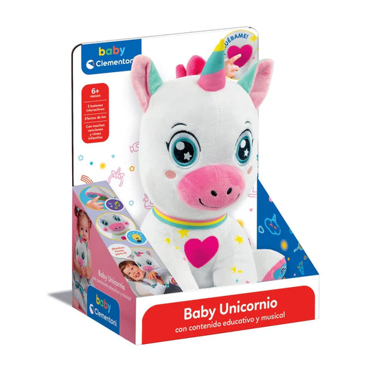 Baby Unicornio Interactivo – Peluche Educativo con Luces y Sonidos para Bebés 6m+