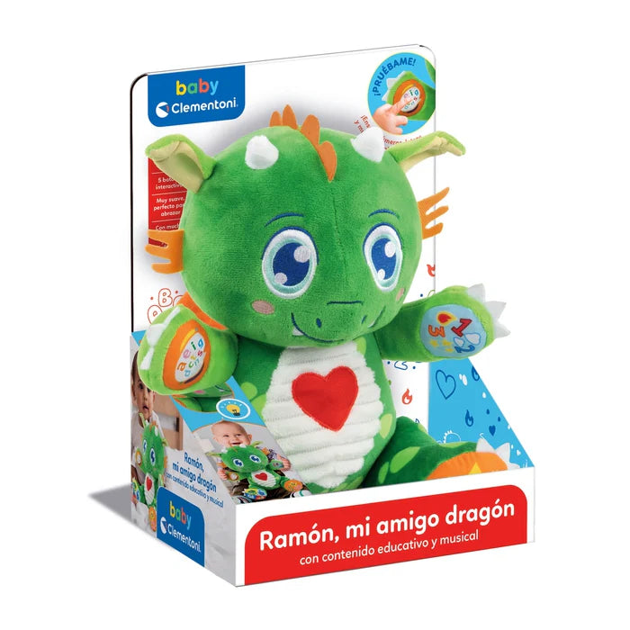 Ramón, mi Amigo el Dragón – Peluche Interactivo Bebé 6+ meses | Clementoni