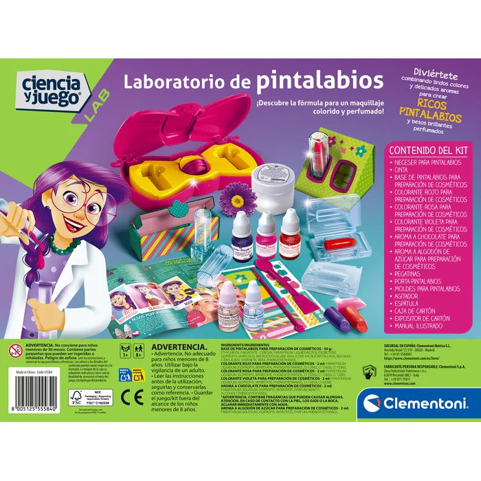 Laboratorio de Labiales – Crea Tus Propios Brillos y Bálsamos 8+ | Clementoni