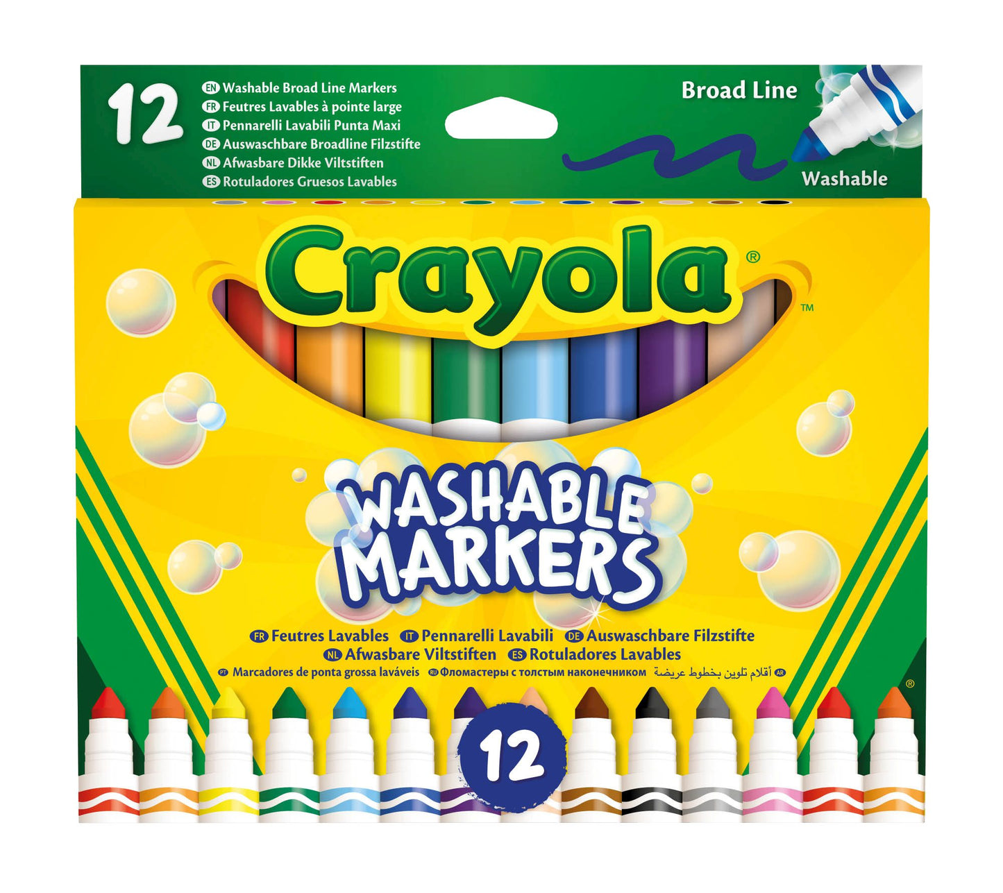 Set 12 Rotuladores Super Lavables Maxi Punta Crayola