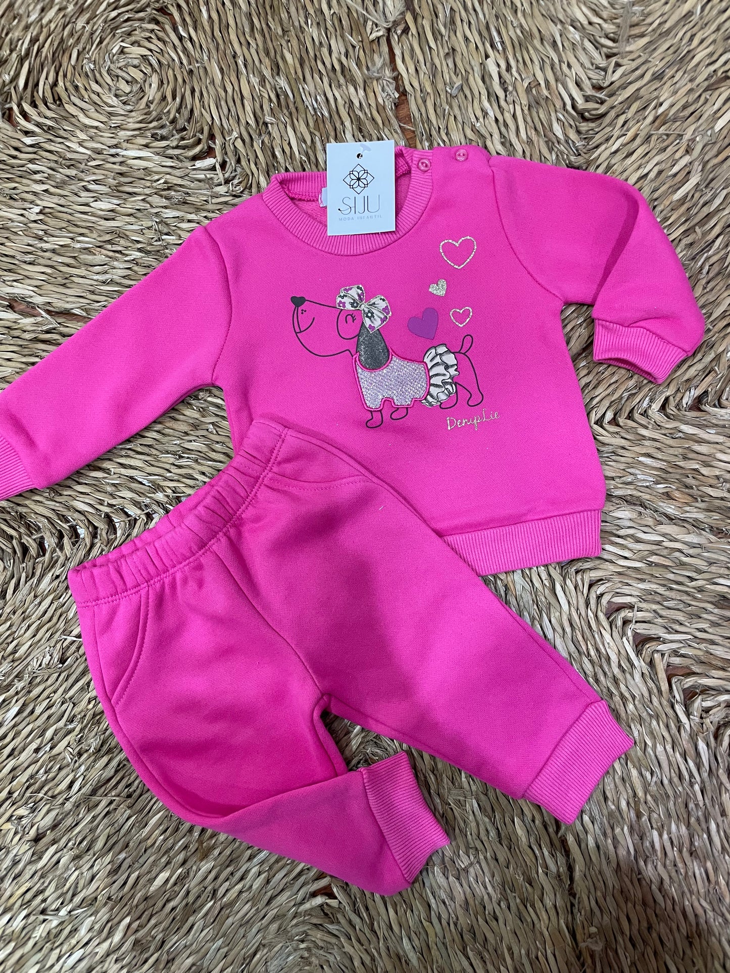 Chandal bebé perrito sudadera y pantalón 1-3 meses hasta 18-24 meses