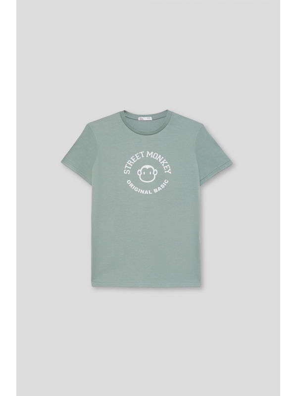 Camiseta básica niño verde iceberg Street Monkey | Original Basic | 2 a 16 años