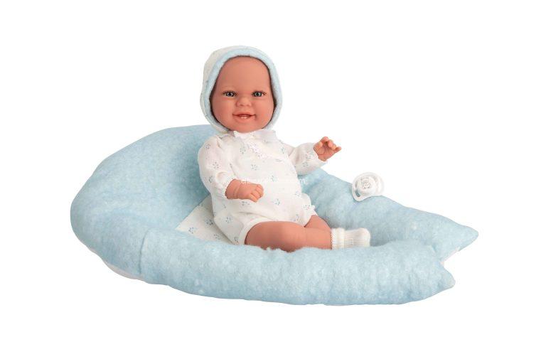 Muñeca con Peso Elegance Babyto Verde con Cojín – Muñeco Elegance 35 cm