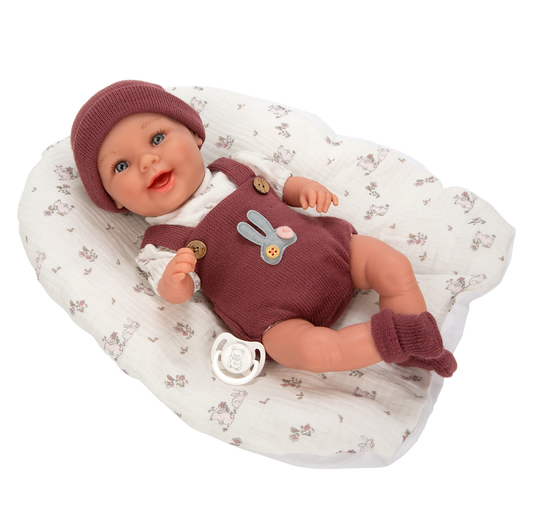 Muñeca con Peso Elegance Gadi Granate con Cojín – 35 cm