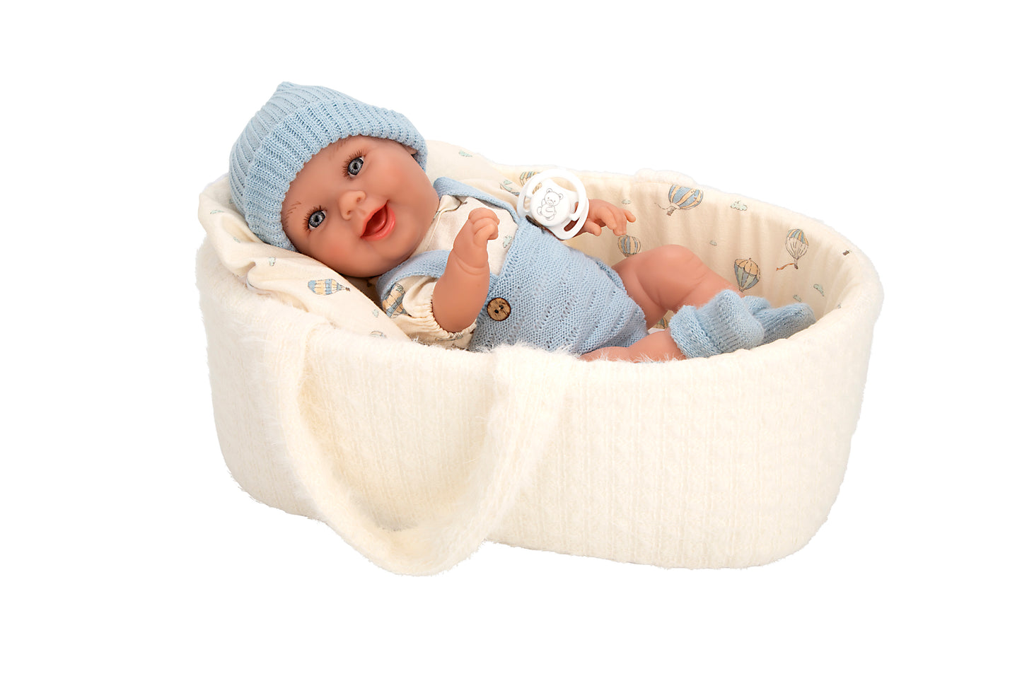 Muñeco Elegance Gadi azul con capazo Arias – 33 cm de dulzura y realismo 👶