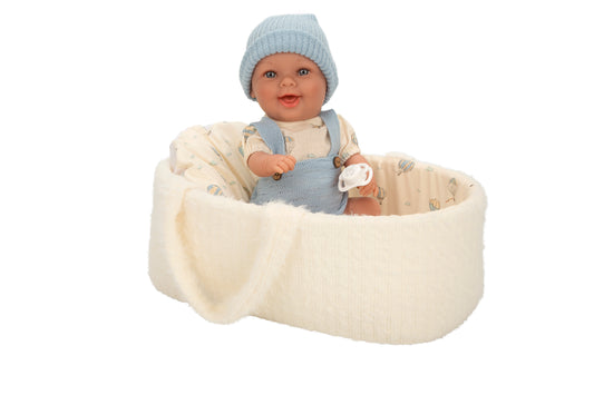 Muñeco Elegance Gadi azul con capazo Arias – 33 cm de dulzura y realismo 👶