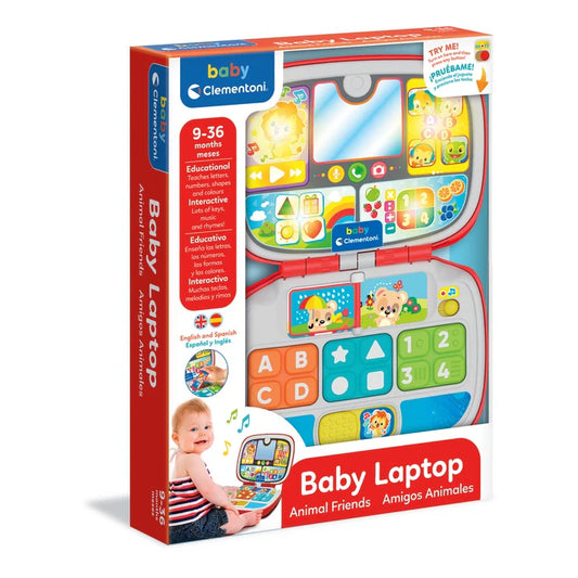 Baby Laptop “Amigos Animales” – Portátil Educativo para Bebés 9-36 meses 💻🐾