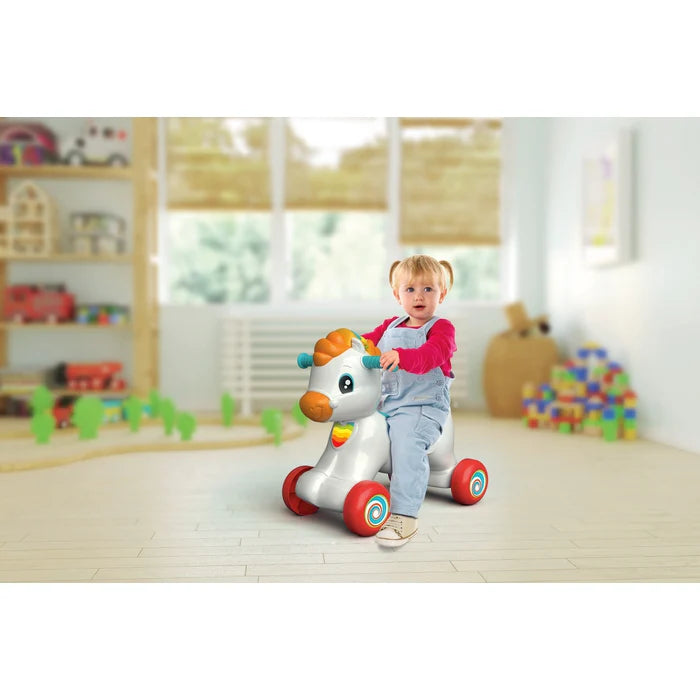 Tito el Caballito 3 en 1 – Balancín, Correpasillos y Centro Interactivo 12-36m