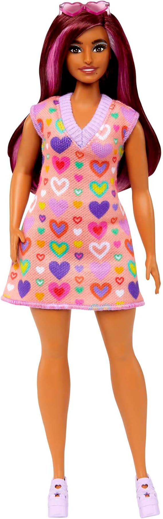 Barbie Fashionista Vestido Corazones Muñeca Curvy+3