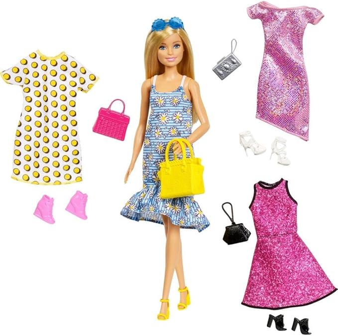 Barbie Fashionista con 4 Looks y Accesorios – ¡Creatividad Sin Límites!