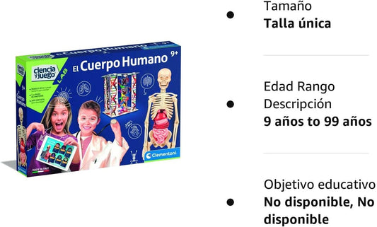 Clementoni - El cuerpo humano - juego científico aprender anatomía, a partir de 9 años, juguete en español (55089)